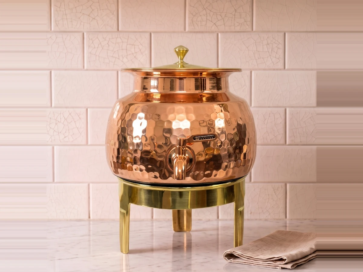 Copper water dispenser care