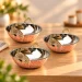 Traditional Copper-Steel Kadhai (Set of 3) - Dual Metal Copper-Steel - Lifestyle Hero View - Copper Master