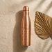 Copper Master 1 Liter Pure Copper Water Bottle - Loban Bottle Half Hammered Dual Finish, Leakproof Ayurvedic Tamra Jal Vessel for Home, Gym, Yoga & Office (1000ml / 34 oz)