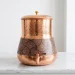 Pure Copper Water Dispenser Pot Matka 12 Litre Dual Texture Hand Hammered and Laser Etched Mandala Artwork with Dispensing Tap Studio Main View