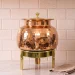 7 Litre Pure Copper Water Dispenser Matka with Brass Stand and Tap Hand Hammered Finish Main View