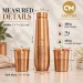 1L Pure Copper Water Bottle & 2 Glasses Set – Half Hammered - Amazon Official Listing Image