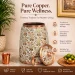 12 Litre Pure Copper Water Dispenser on Luxury Countertop with Pure Copper Tumbler