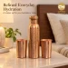 1L Pure Copper Water Bottle & 2 Glasses Set – Floral Etched - Amazon Official Listing Image