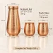 1L Pure Copper Kalash Jar & 2 Lidded Glasses Set – Etched - Amazon Official Listing Image