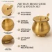 Artisan Brass Plain Ghee Pot Feature Breakdown Integrated Lid Notch Brushed Ribbing Stable Base