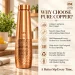 1L Pure Copper Water Bottle & 2 Glasses Set – Half Hammered - Amazon Official Listing Image