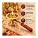 Heat Resistant Wooden Handle Prevents Warmth During Long Aarti Rituals