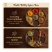 Pure Brass Masala Box Roots Etched with 7 Katoris and Spoon