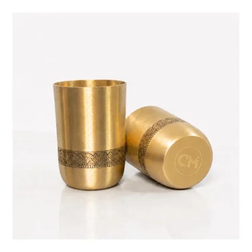 Pure Brass Virasat Drinking Glass Tumbler