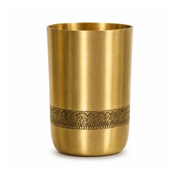 Pure Brass Virasat Drinking Glass Tumbler