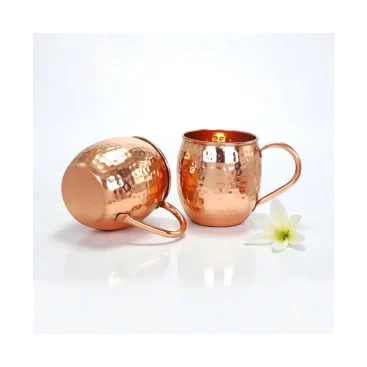 Pure Copper Moscow Mule Mug Drinkware Serveware 400ml Set of 2 Hand Hammered