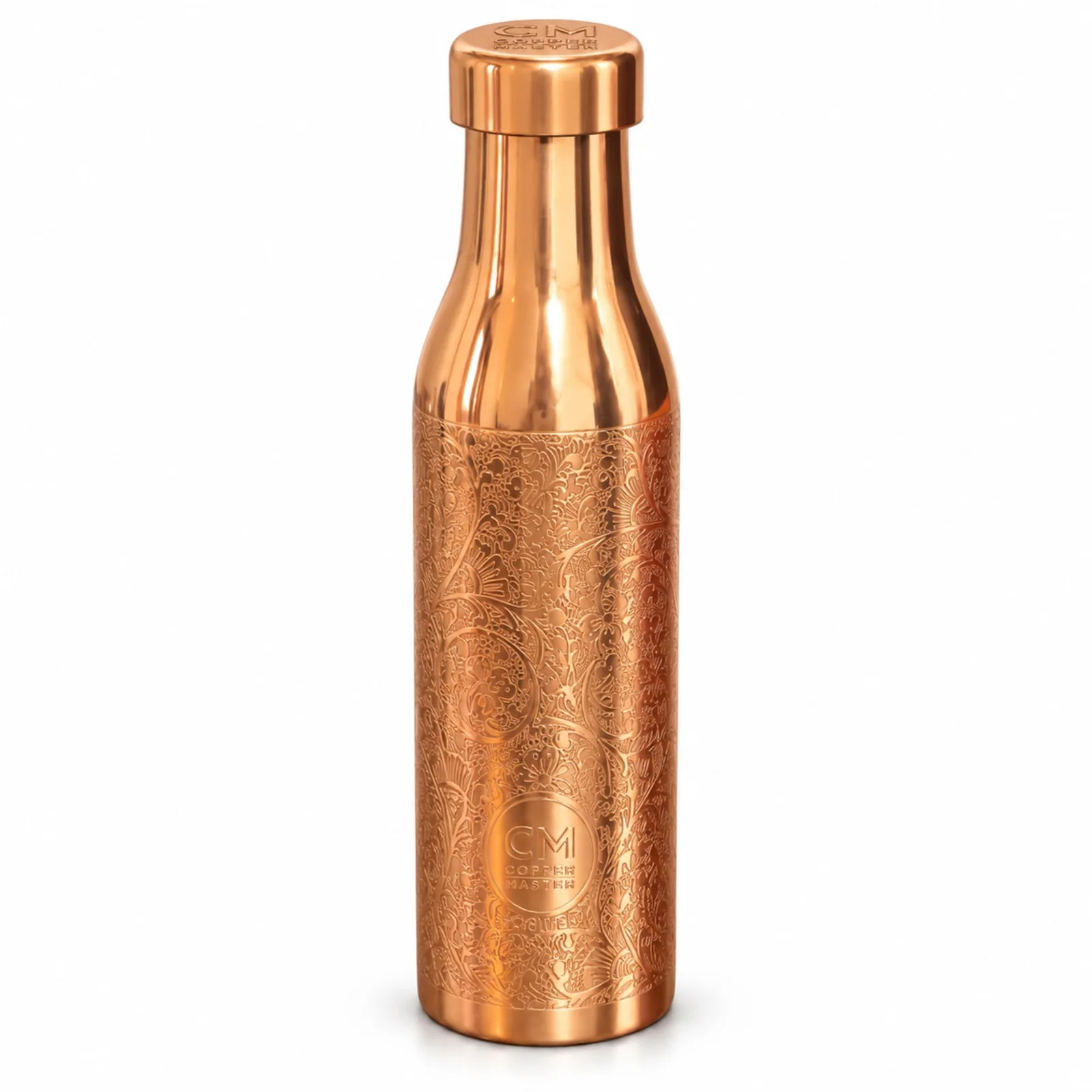 Copper Master 1 Liter Pure Copper Loban Bottle (Dual Finish)