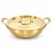 Pure Brass Cooking Kadhai with Lid & Kalai Tin Lining - Slide 1