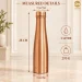 1L Pure Copper Water Bottle Plain Smooth Rugby Lifestyle Tabletop Display