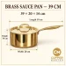 Handcrafted Pure Brass Saucepan with Lid & Kalai Tin Lining (2 Litres) - Slide 2