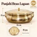 Traditional Punjabi Pure Brass Lagaan with Lid & Kalai Tin Lining (5 Litres) - Slide 2
