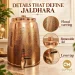 Jaldhara Copper Dispenser Hand-Chiseled Botanical Motifs and Lever Tap