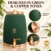 Jaldhara Deco Green Copper Tones Removable Lid and Lever Tap