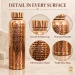 1L Pure Copper Water Bottle Dimensions 25cm Height 1000ml Capacity Infographic