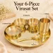Virasat Pure Brass Thali Set, 6 Pieces (30 cm Plate) - 03_pt02_B0HM55WKGC.webp