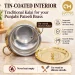 Traditional Punjabi Pure Brass Pateeli with Lid & Kalai Tin Lining (2.5 Litres) - Slide 3