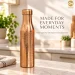 Hand Etched Intricate Floral Patterns on Curved Copper Bottle Body