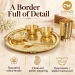 Border Pure Brass Thali Set, 6 Pieces (32 cm Plate) - 04_pt03_B0HM4WP3ZK.webp