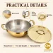 Pure Brass Cooking Kadhai with Lid & Kalai Tin Lining - Slide 4