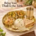 Virasat Pure Brass Thali Set, 6 Pieces (30 cm Plate) - 05_pt04_B0HM55WKGC.webp