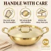 Pure Brass Cooking Kadhai with Lid & Kalai Tin Lining - Slide 5
