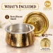 Authentic Pure Brass Biryani Handi with Lid & Kalai Tin Lining (2 Litres) - Slide 5