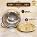 Traditional Punjabi Pure Brass Pateeli with Lid & Kalai Tin Lining (2.5 Litres) - Slide 5