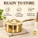 Handcrafted Pure Brass Saucepan with Lid & Kalai Tin Lining (1.5 Litres) - Slide 6