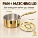 Handcrafted Pure Brass Saucepan with Lid & Kalai Tin Lining (2 Litres) - Slide 7