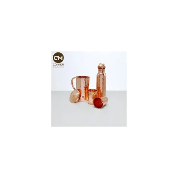 Copper-Master Hammered Jug For Dinnerware With Pure Copper Glasses And Pure Copper Bottle,Best Gifting Option For Marriage & Corporate Gifting, 1.6 Litre
