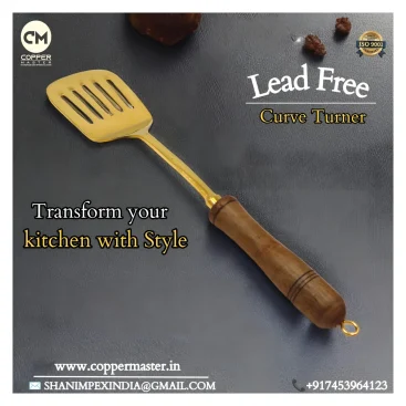 Pure Brass Lead-Free Skimmer Turner & Curve Turner (14.5 Inch, Set of 2)