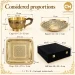 Copper Master Handcrafted Brass Cup Saucer 9Pc Dimensions 1600