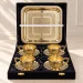 Copper Master Handcrafted Brass Cup Saucer 9Pc Gift Set Hero 1600