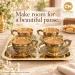 Copper Master Handcrafted Brass Cup Saucer 9Pc Lifestyle 1600