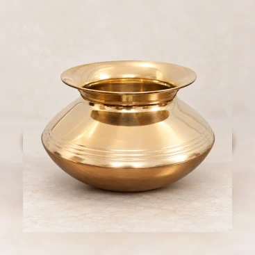 Heavy-Gauge Pure Kansa Punjabi Pateeli / Handi Cooking Pot (20 cm - 1.5 kg)