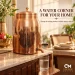 Rudra Pure Copper Water Dispenser on Countertop and Dining Setting