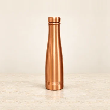 1L Pure Copper Water Bottle Minimalist Mirror Gloss Rugby Centered Hero View