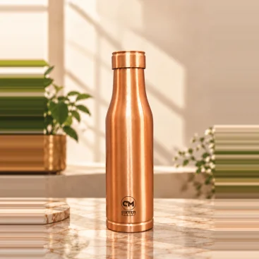 Copper Master Handcrafted Copper Bottle Ashoka Matt 1L Hero 1600