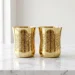 Pure Brass Damru Drinking Glass Tumblers Set of 2 Studio Hero View