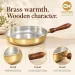 Copper Master Handcrafted Pure Brass Kalai Frying Pan Construction 1600