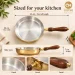 Copper Master Handcrafted Pure Brass Kalai Frying Pan Dimensions 1600