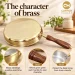 Copper Master Handcrafted Pure Brass Kalai Frying Pan Finish Over Time 1600