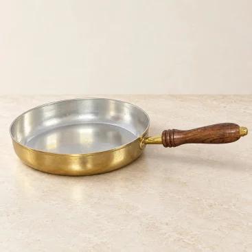 Copper Master Handcrafted Pure Brass Kalai Frying Pan Hero 1600