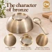 Copper Master Handcrafted Pure Bronze Serving Bowl Spoon Character 1600